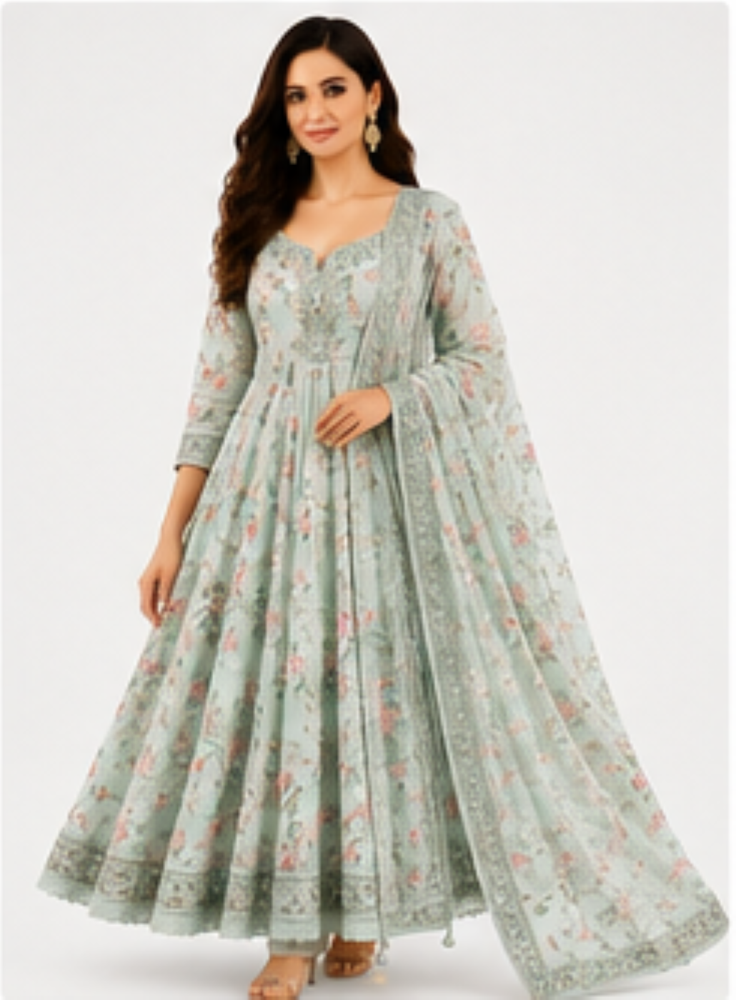Women’s Floral Printed Set Mint